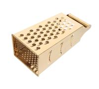 LIGIGWASH Râpe à Légumes Multifonctionnelle à 4 Faces en Acier Inoxydable Doré, Trancheuse Ménagère Compacte pour Râper, Émincer et Trancher, Outil la Cuisine Pratique pour Fruits et