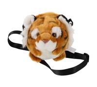 LIGIGWASH Sac à Main Tigre en Peluche Sac Bandoulière Tout Doux pour Petites Filles - à Main Original Et Mignon en Forme D'animal - Pochette Bandoulière Dessin Animé - Portefeuille Kawaii - Petit