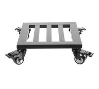 LIGIGWASH Support à Plantes Roulant en Fer Noir avec Plateau Plastique Réutilisable, pour Pots de Fleurs Intérieurs et Jardin, Pratique et Facile à Déplacer