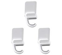 LIGIGWASH Support Mural Robuste 3pcs en ABS et Silicone Crochet Mural Adhésif Blanc sans Perçage pour Organiser Balais pour Balai la Cuisine et Salle de Bain