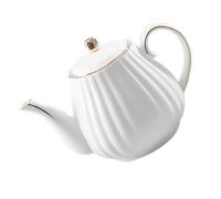 LIGIGWASH Théière En Porcelaine Européenne Poignée Dorée, Capacité Moyenne, Résistance à La Chaleur, Thé De L'après-midi, Ensemble Pour Café Et Infusion, Élégante Théière