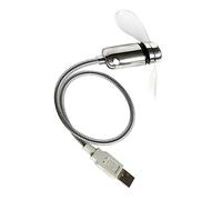 LIGIGWASH Ventilateur USB Rechargeable Mini Portable avec Horloge LED Col Flexible pour Bureau Maison et Voyage