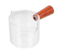 LIGIGWASH Verre à Lait Transparent avec Poignée Tasse à Art pour Maison et Fête Pichet Doseur Pratique Verre avec Double Bec Design Simple et Facile à Nettoyer