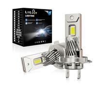 LIGJOY Ampoule H7 12V 66W, 6000K Blanc froid Lampe H7 avec marquage E, technologie révolutionnaire 2025, garantie 2 ans, aluminium, 1 paire