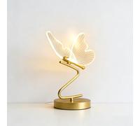 LIGKIN Lampe de Table LED 6W Papillon Créative Lampe de Chevet 3000K Lumière Chaude Éclairage De Table Moderne LED Acrylique Veilleuse Déco Luminaire pour Chambre D'enfant Lecture Bureau