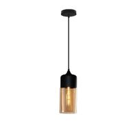 LIGKIN Lustre Industriel E27 Lampe à Suspension avec Abat-jour en Verre Créative Luminaire Suspendu Vintage pour Salon Couloir Chambre