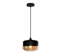 LIGKIN Lustre Industriel E27 Lampe à Suspension avec Abat-jour en Verre Créative Luminaire Suspendu Vintage pour Salon Couloir Chambre