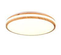 LIGKIN Plafonnier LED Moderne 36W Plafonnier Grain Imitation Bois Lampe de Plafond Ø40cm, Lumière Chaude 3000K Luminaires Plafonniers LED Intérieur pour Salon Chambre Cuisine Salle de bain