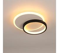 LIGKIN Plafonnier LED Moderne, Lampe de Plafond 24W en Acrylique 3000K Lumière Chaude Plafonnier LED Intérieur Luminaire Plafonnier Rond pour Chambre Couloir Salon Escalier Bureau