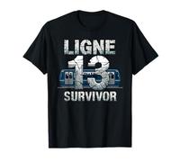 Ligne 13 Survivor Paris Metro Train Surpeuplé Humour Chaos T-Shirt