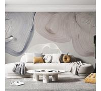 Ligne Abstraite Peinte À La Main D'Art Rétro Simple Papier Peint 3D Installation Facile Intissé Tapisserie Bureau Salon Canapé Chambre Décoration Murale-250cm×170cm