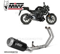 Pot D'Echappament Complet MIVV Full Inox Noir pour YAMAHA MT-03 2016 > 2023