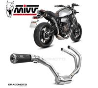MIVV Échappement Y.052.LGB Yamaha XSR 700 2016-2020 Ligne complète Ghibli Noir Haut