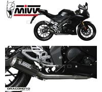 MIVV Système d'échappement Mk3 Yamaha MT-125 2020-24 / YZF R125 2019-23 Ligne complète Taille unique