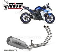 MIVV Pot d'échappement complet X.YA.0008.SM3X pour Yamaha MT-03 2016-2023 Full Inox