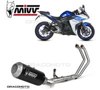Pot D'Echappament Complet MIVV Full Inox Noir pour YAMAHA MT-03 2016 > 2023
