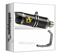 ligne complete approuve open arrow thunder en carbon avec embout en carby compatible avec yamaha mt07 mt-07 2021 2022 2023 mototopgun 71930mk + 71758mi