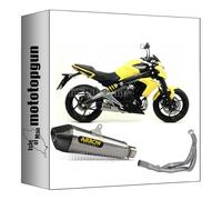 ligne complete approuve open arrow x-kone en nichrom avec embout en carby compatible avec kawasaki er6n er-6n 2012 2013 2014 2015 2016 mototopgun 71794xki + 71459mi