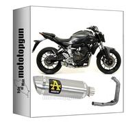ligne complete approuve open bas arrow thunder en aluminium avec embout en acier compatible avec yamaha mt07 mt-07 2014 2015 2016 2017 2018 2019 2020 mototopgun 71817ao + 71655mi