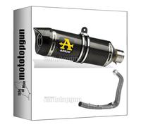 ligne complete approuve open bas arrow thunder en carbon avec embout en carby compatible avec yamaha tracer 7 2021 2022 2023 mototopgun 71817mk + 71655mi