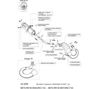 Pot Moto Leovince X-Fight Adaptable Beta Rr50 Supermot/Enduro 2012 ( Am6 Dia 24) Pas. Haut Dr