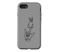 Ligne Continue ASL I Love You Hand Bouledogue français Coque pour iPhone SE (2020) / 7/8