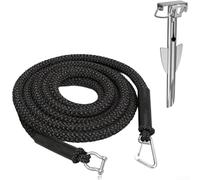 Ligne d'ancrage élastique marine avec fermeture en acier inoxydable, corde d'amarrage flottante pour ski et bateau, jusqu'à 6,7 m, ligne de quai extensible absorbant les chocs (G)