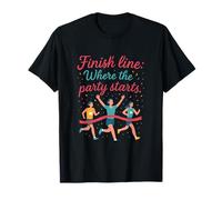 Ligne d'arrivée : où la fête Commence à Courir T-Shirt