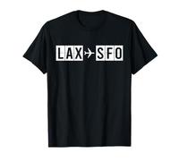 Ligne d'avion LAX à SFO Los Angeles San Francisco T-Shirt