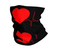 Ligne De Battement De Cœur Amour Unisexe Tour De Cou Coupe-Vent Cache Cou Multifonctionnel Bandana pour Hiver Ski Moto Randonnée