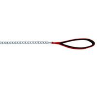 Laisse Métal Avec Poignée Nylon, 1,10 M/2,0 Mm, Rouge - Mon Animalerie