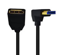 Ligne de connexion de la carte principale, Câble d'extension DP à angle droit 1,4 90 degrés 8K/60 Hz 4K/144 mâle vers femelle DisplayPort(UP,0.6M)