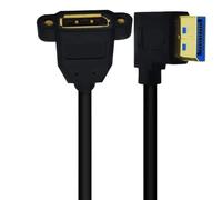 Ligne de connexion de la carte principale, Câble d'extension DP à angle droit 1,4 90 degrés 8K/60 Hz 4K/144 mâle vers femelle DisplayPort(LE Screw,0.6M)