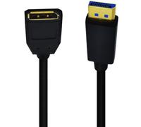 Ligne de connexion de la carte principale, Câble d'extension DP à angle droit 1,4 90 degrés 8K/60 Hz 4K/144 mâle vers femelle DisplayPort(ST,0.15M)