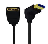 Ligne de connexion de la carte principale, Câble d'extension DP à angle droit 1,4 90 degrés 8K/60 Hz 4K/144 mâle vers femelle DisplayPort(DO,0.15M)