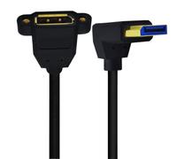 Ligne de connexion de la carte principale, Câble d'extension DP à angle droit 1,4 90 degrés 8K/60 Hz 4K/144 mâle vers femelle DisplayPort(UP Screw,0.15M)