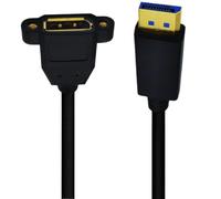 Ligne de connexion de la carte principale, Câble d'extension DP à angle droit 1,4 90 degrés 8K/60 Hz 4K/144 mâle vers femelle DisplayPort(ST Screw,0.15M)