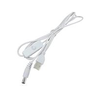 Ligne de connexion de la carte principale, Câble d'extension USB mâle DC 5 V vers, x 2,1 mm for interrupteur marche/arrêt, m(White 1pcs)