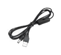Ligne de connexion de la carte principale, Câble d'extension USB mâle DC 5 V vers, x 2,1 mm for interrupteur marche/arrêt, m(Black 1pcs)