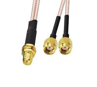 Ligne de connexion de la carte principale, Connecteur RP mâle/femelle 2 voies, adaptateur répartiteur en Y, câble d'extension RG316 R*/F, 1 pièce(RP F to 2 RP M,30CM)