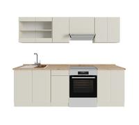 Ligne de cuisine R-Line, 240cm, PT Chêne, Beige/Chêne de force doré, Vicco 58439