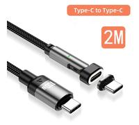 Ligne De Données D'Aspiration Magnétique À Charge Rapide 100W,Pour Iphone 15 16 Xiaomi Samsung Téléphone Portable Tablette Ligne De Charge De Tissage Rotative.2M 100W.