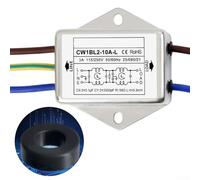 Ligne de filtre d'alimentation anti-interférence AC 250 V avec fonction purificateur audio pour modèles CW1B-L2 3 A 6 A 10 A Conçu pour les systèmes électriques et d'automatisation (A)