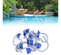 Ligne de flottaison pour piscine de 4,6 m à 61 m - Corde bouée avec flotteurs bicolores et 2 hoo pré-assemblés pour une natation sécurisée (35 m)