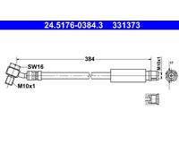 LIGNE DE FREIN ELAST. OPEL T. INSIGNIA 1.4-2.8 08-17 LE/PR