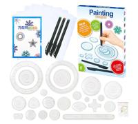 Ligne de gabarit -set, tour de courbe pour la production d'échantillons | 28 outils de décision géométriques | Règle en 28 parties avec bords irréguliers pour scrapbooking de 28 pièces avec Go