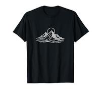 Ligne de Montagne Douce - Minimal Mountain Line Art Design T-Shirt