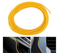 Ligne de moulage pour garniture intérieure de voiture, 5 mètres de bandes 3D en silicone PVC, accessoires décoratifs jaunes