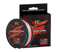 Ligne De Pêche 4 brins Haute résistance à l'abrasion pour Le Lancer | Fil de pêche haute densité Conçu Pour Le Lancer En Eau Salée Et En Bateau, Du Bord, Sous Glace, En Roche, Ciblant Le Bar Et