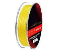 Ligne de pêche à 8 brins, multifilament PE 300 m, haute résistance, faible mémoire, lancer lisse, anti-durabilité, pêche en eau douce et salée (jaune, 13,6 kg)